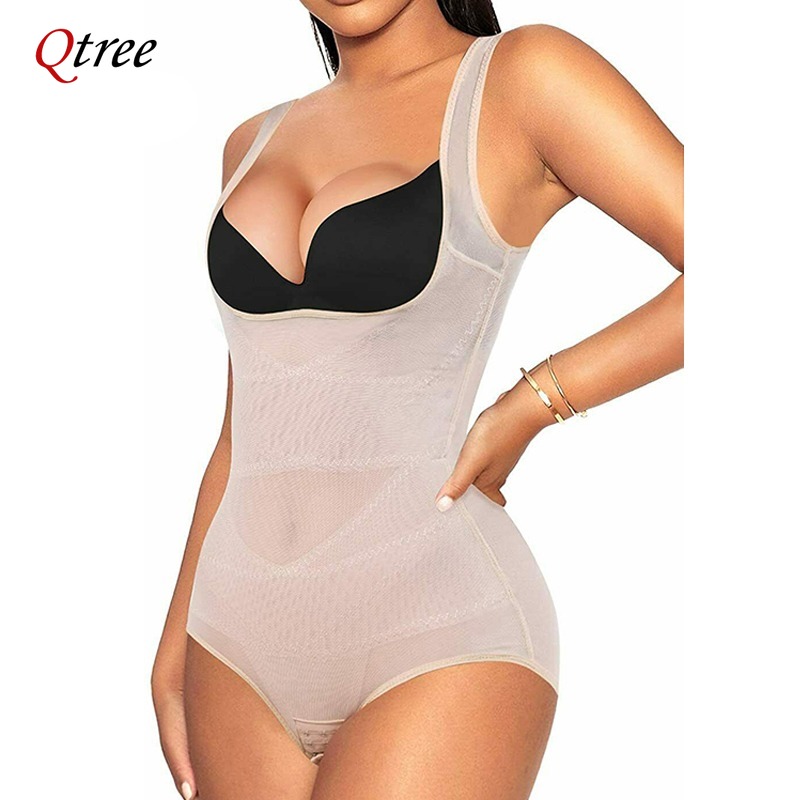 Shapewear Bodysuit Firm - Qtree Fajas Reductoras Women Body Shaper